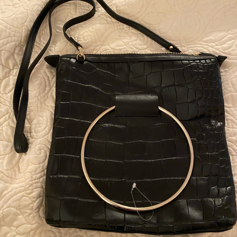 Little Liffner Ring Handle Crocodile Bag
